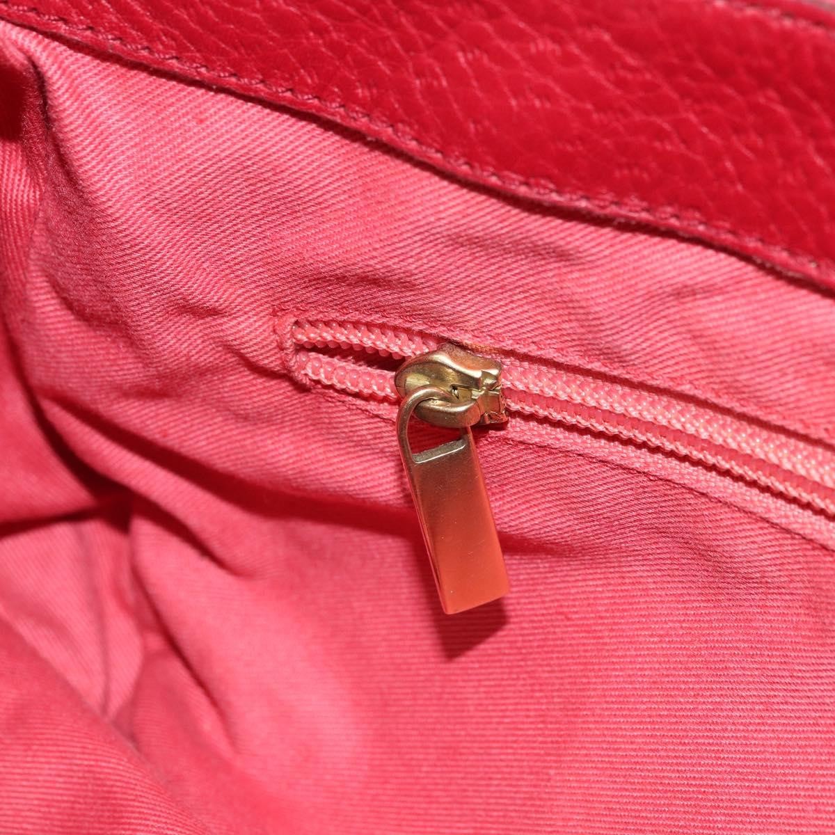 Salvatore Ferragamo Gancini Leather, Red, Leather, Shoulder Bag