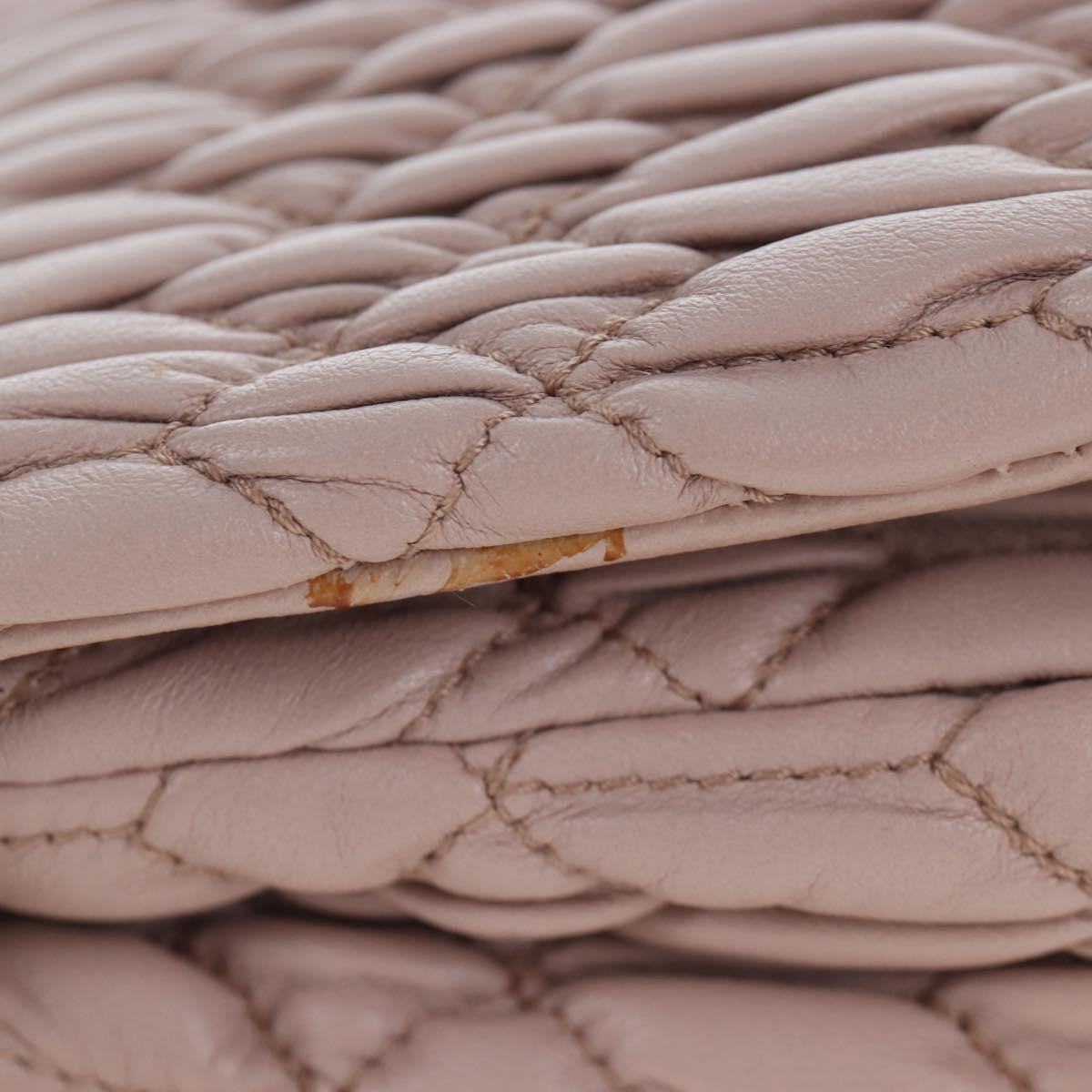 Miu Miu Crystal Clutch Matelasse Leather, Pink, Leather, Clutch