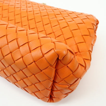 Bottega Veneta Olimpia Intrecciato Nappa, Orange, Leather, Crossbody Bag