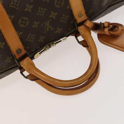 Louis Vuitton Keepall Bag Monogram Canvas, BROWN, CANVAS, Travel bag