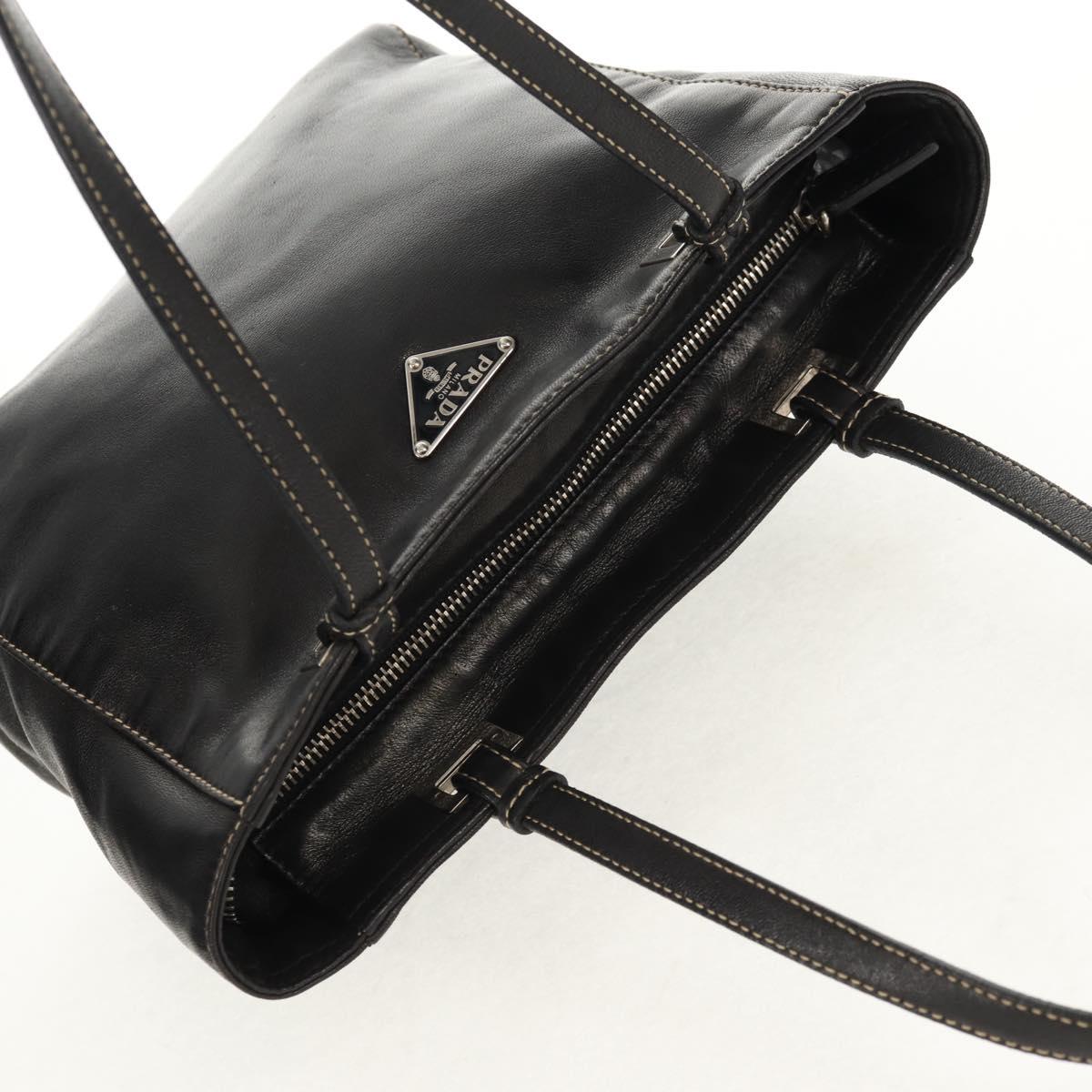 Prada Nappa Acciaio Tote bag, BLACK, LEATHER, Tote bag
