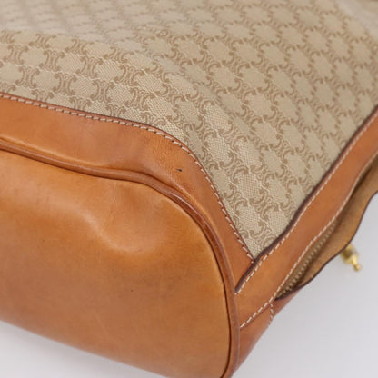 Celine Macadam Leather, Beige, Canvas, Shoulder Bag