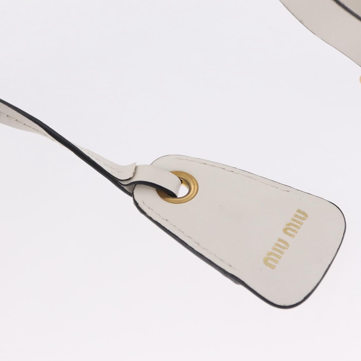 Miu Miu Grace Lux Leather, White, Leather, Shoulder Bag
