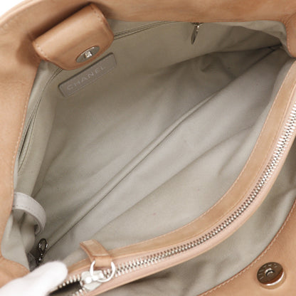 Chanel CC Sea Hit Quilted Iridescent Calfskin, Pink, Leather, Tote Bag