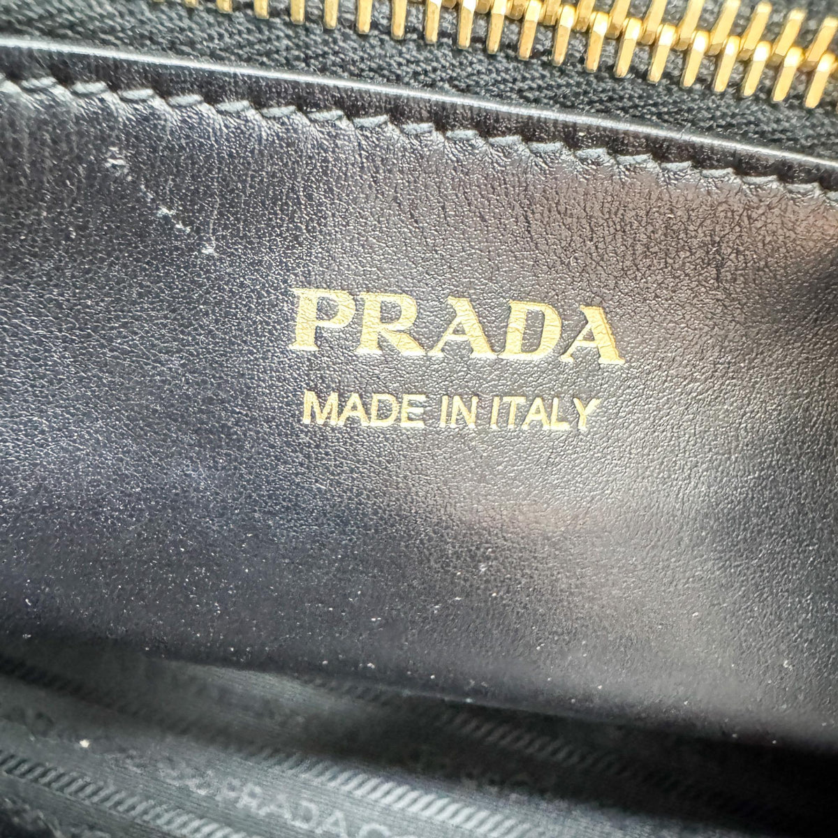 Prada Monochrome Saffiano with City Calf, Black, Leather, Tote Bag