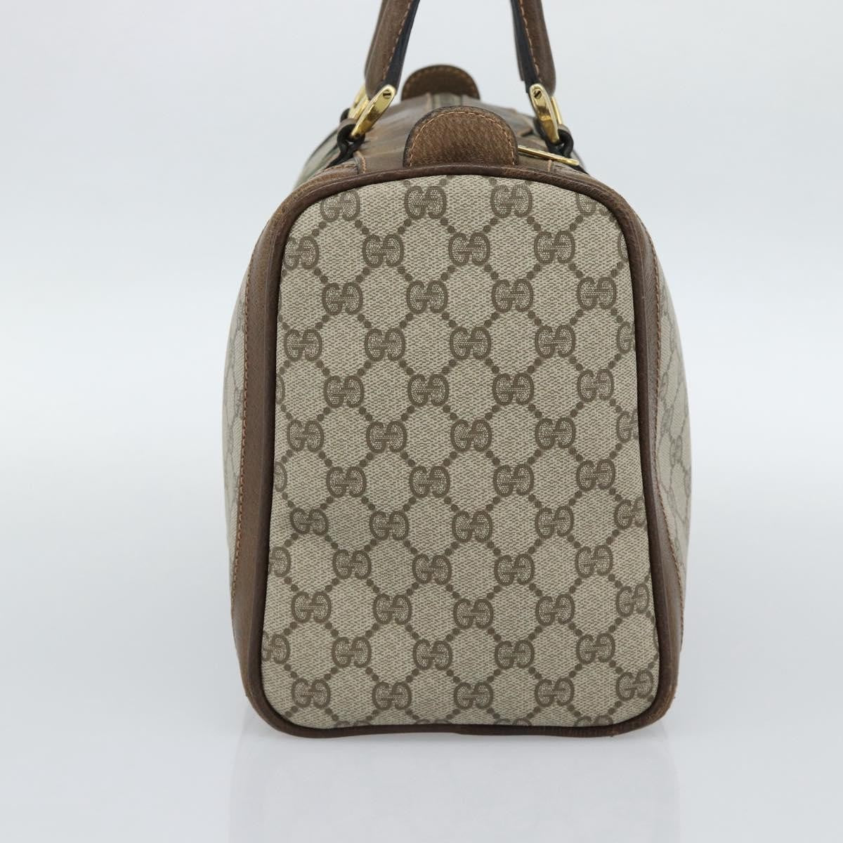 Gucci Vintage Web Boston GG Coated Canvas, Beige, Canvas, Handbag