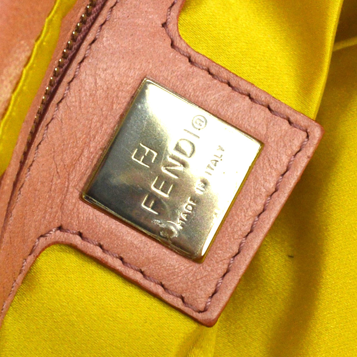 Fendi Baguette Leather, Pink, Leather, Handbag