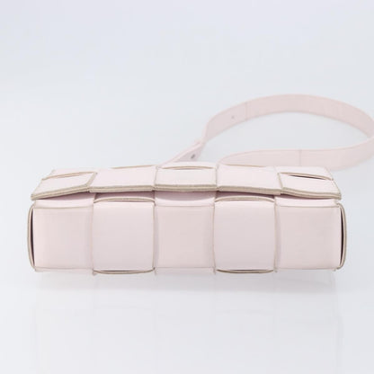 Bottega Veneta Cassette Maxi Intrecciato Leather, Pink, Leather, Crossbody Bag