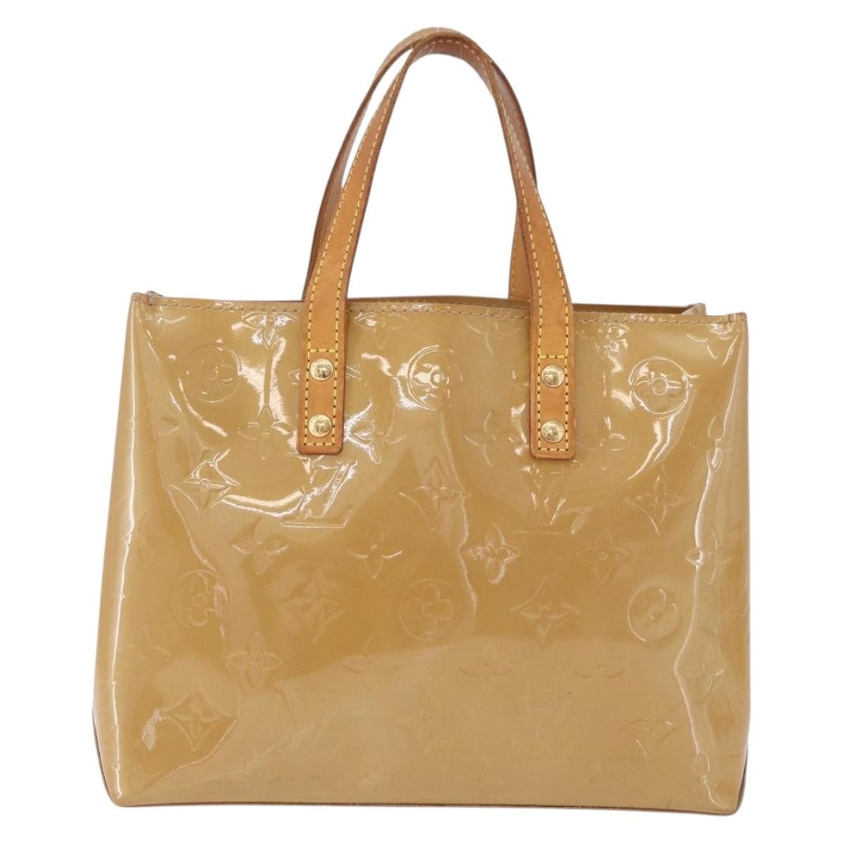 Louis Vuitton Reade Monogram Vernis, Beige, Patent Leather, Handbag