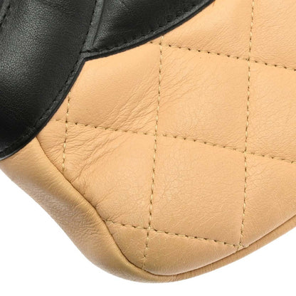 Chanel Cambon Quilted Leather, Beige, Leather, Shoulder Bag