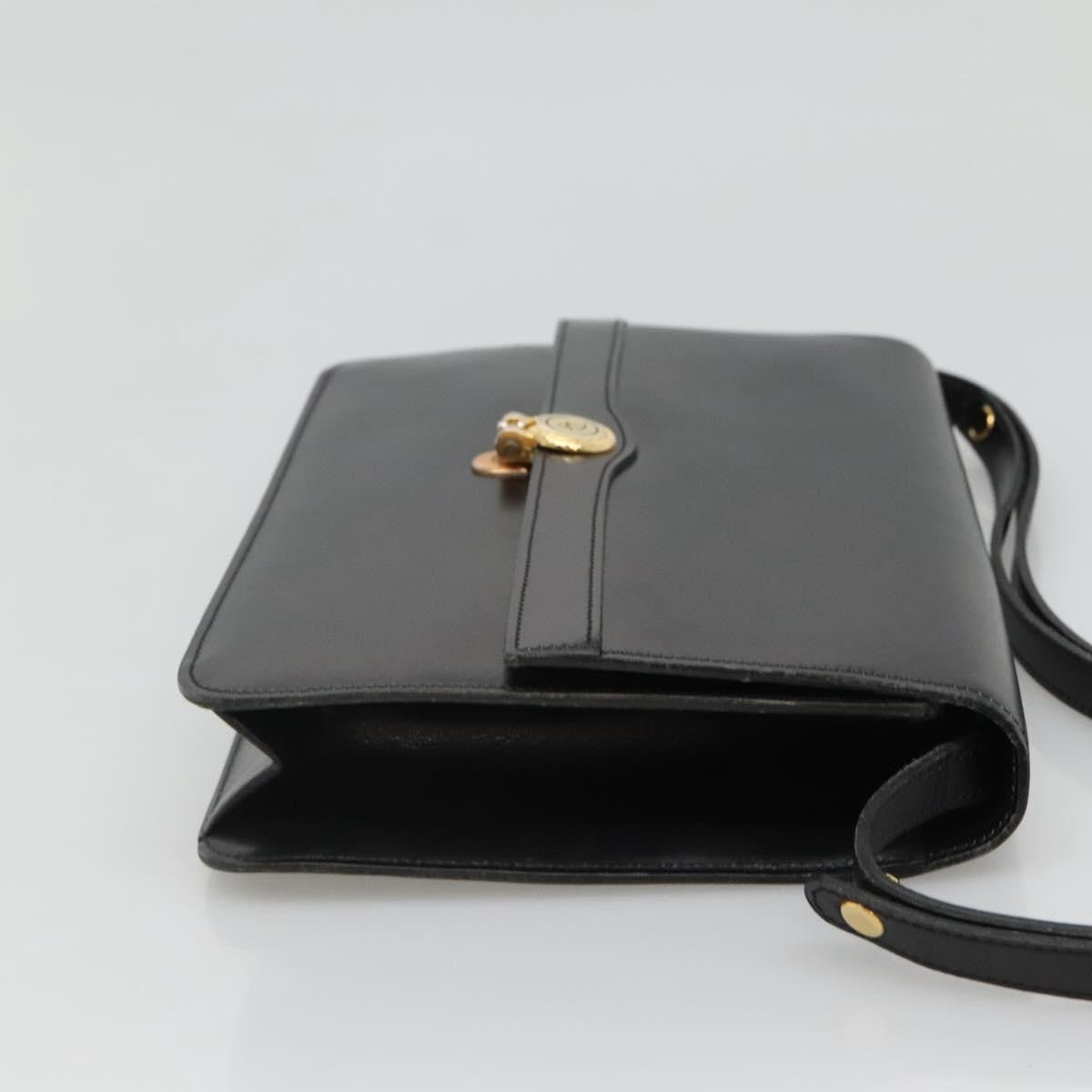 Christian Dior Shoulder Leather, Black, Leather, Shoulder Bag