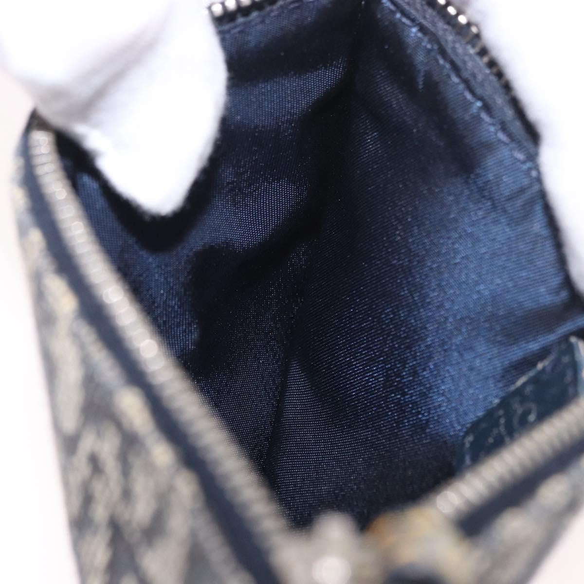 Christian Dior A5 Pouch Oblique Canvas, Navy, Canvas, Clutch