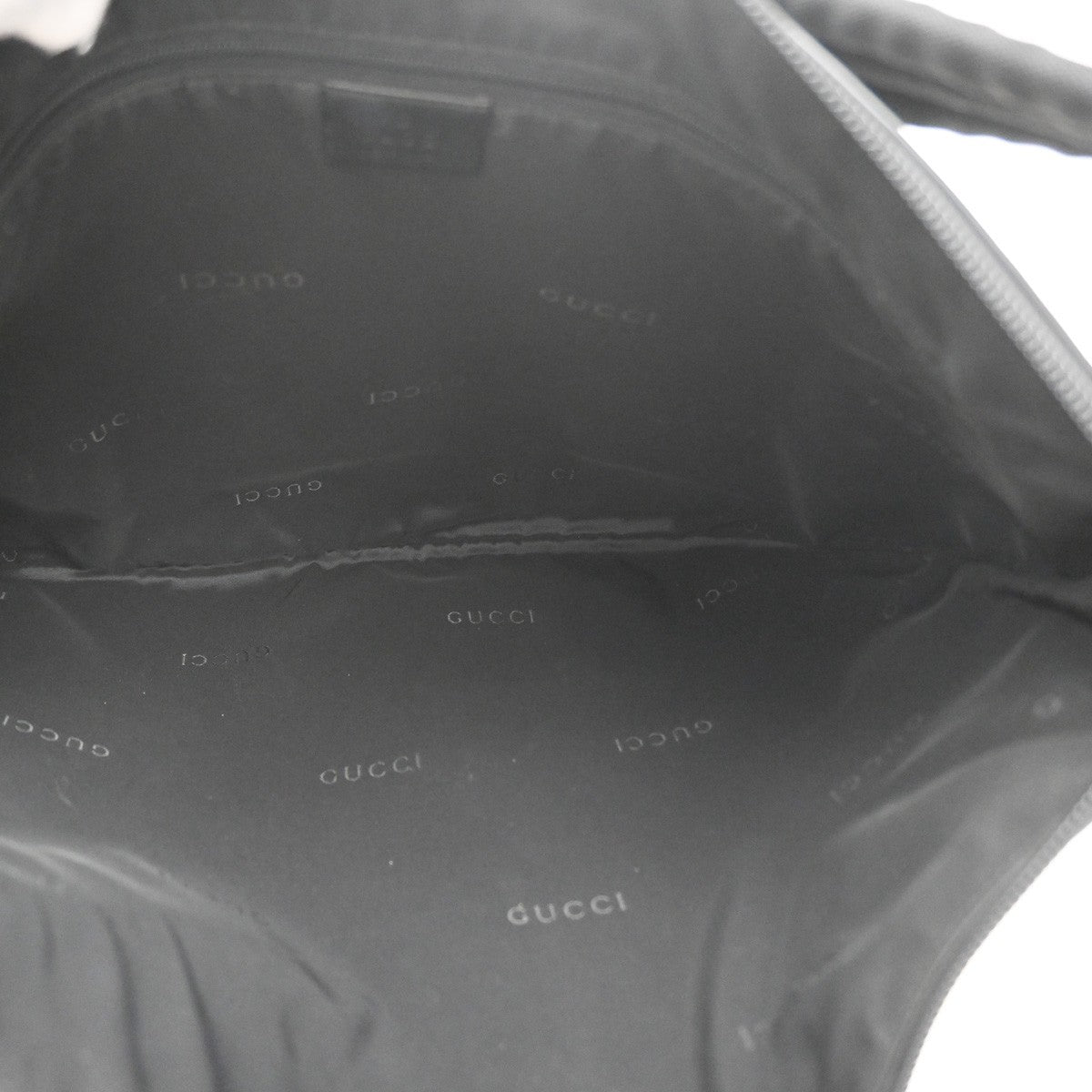 Gucci Vintage Web Half Moon Leather, Black, Leather, Shoulder Bag