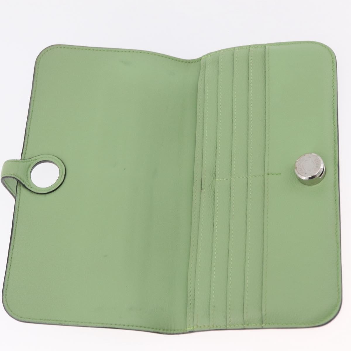 Hermes Dogon Recto Verso Leather, Green, Leather, Wallet