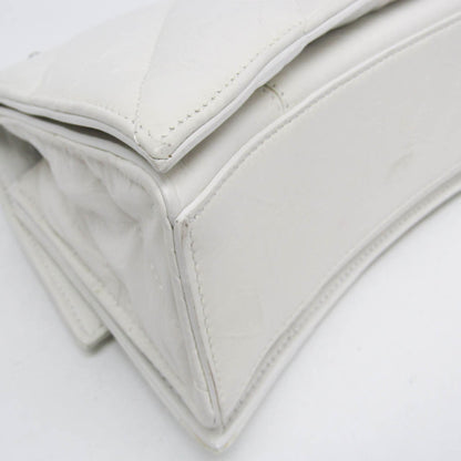 Balenciaga Crush Chain Flap Quilted Crushed Calfskin, White, Leather, Handbag