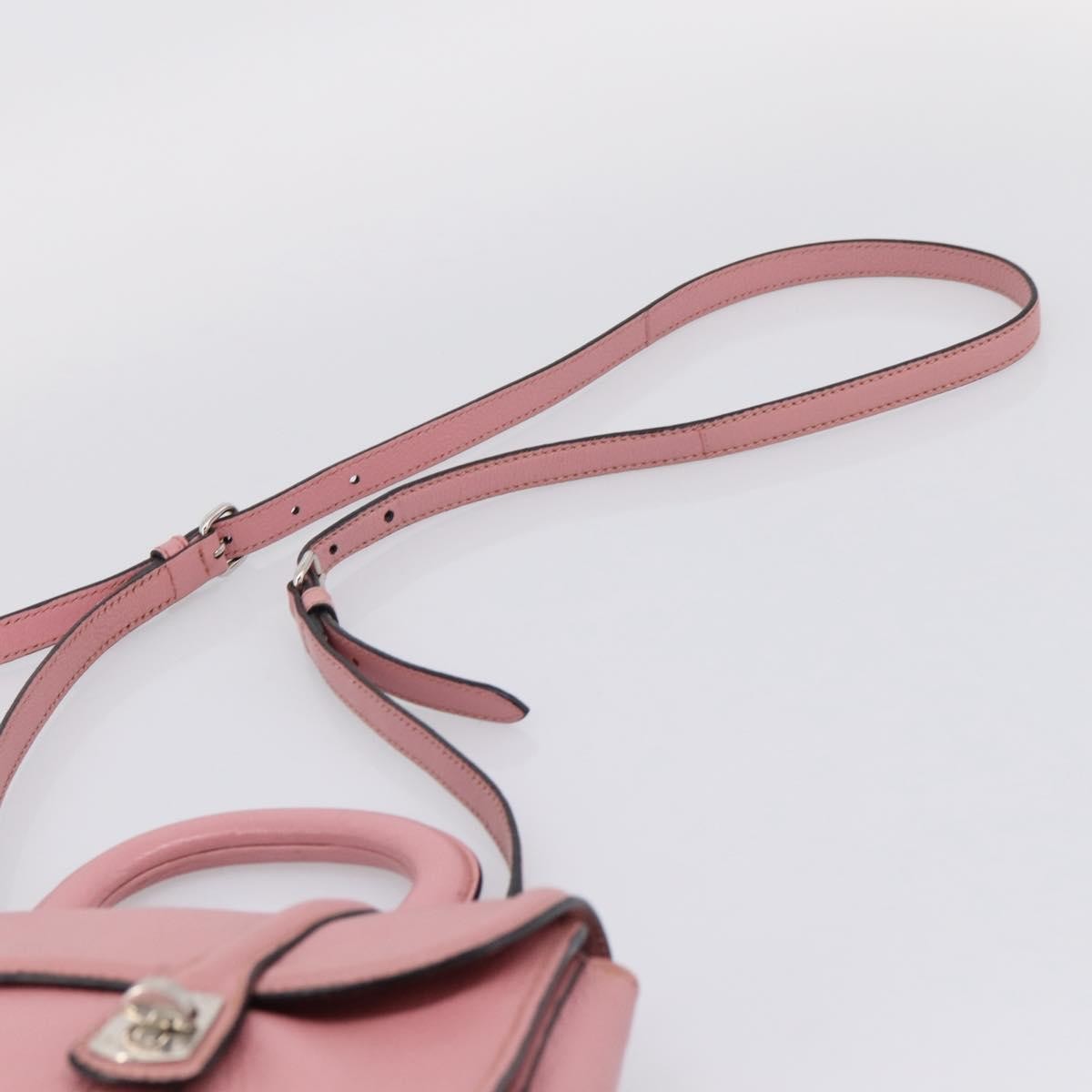 Miu Miu Beau Top Handle Leather, Pink, Leather, Handbag