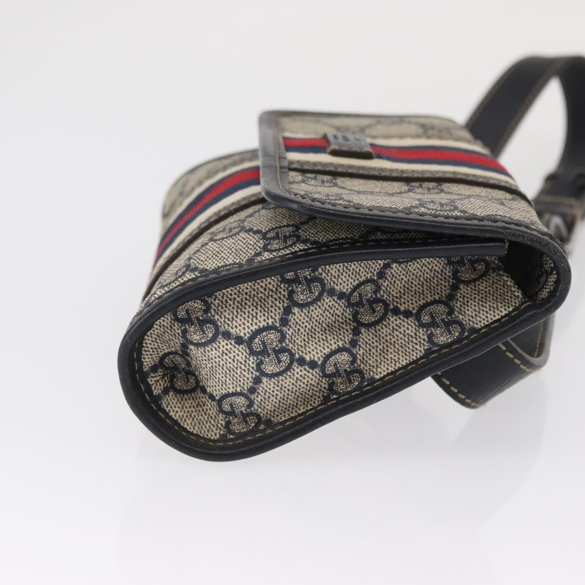 Gucci Vintage Web Belt GG Coated Canvas, Beige, Canvas, Handbag