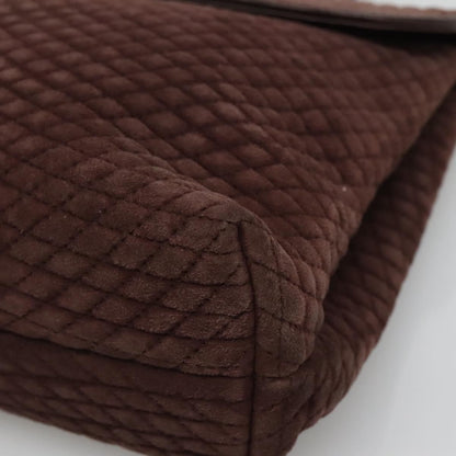 Bally Handbag Quilted Suede, Brown, Suede, Handbag