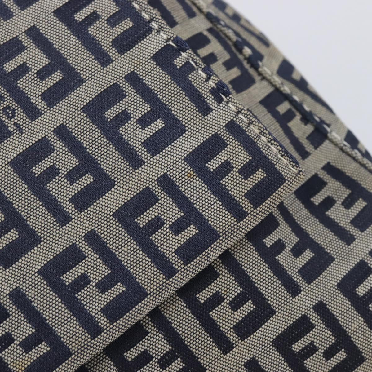 Fendi Zucchino Mamma Baguette Canvas, Navy, Canvas, Shoulder Bag