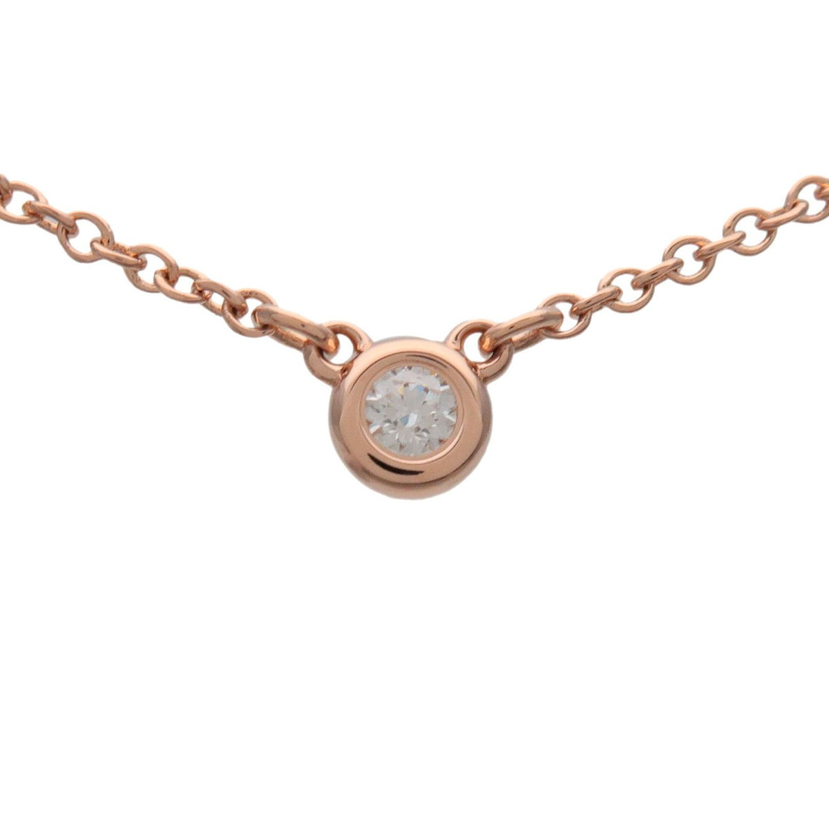 Tiffany & Co. Elsa Peretti Diamonds By The Yard Pendant 18K Rose Gold, Gold, Rose Gold, Necklace