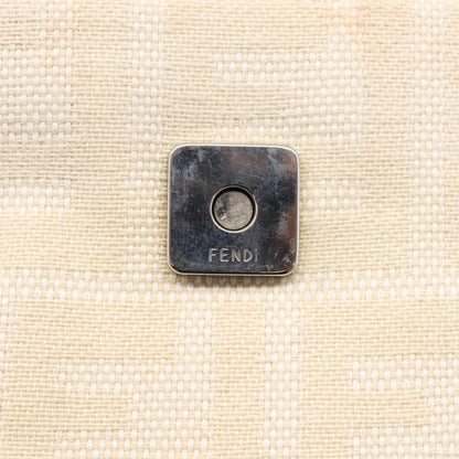 Fendi Baguette Pochette Zucca Canvas, Neutral, Canvas, Clutch