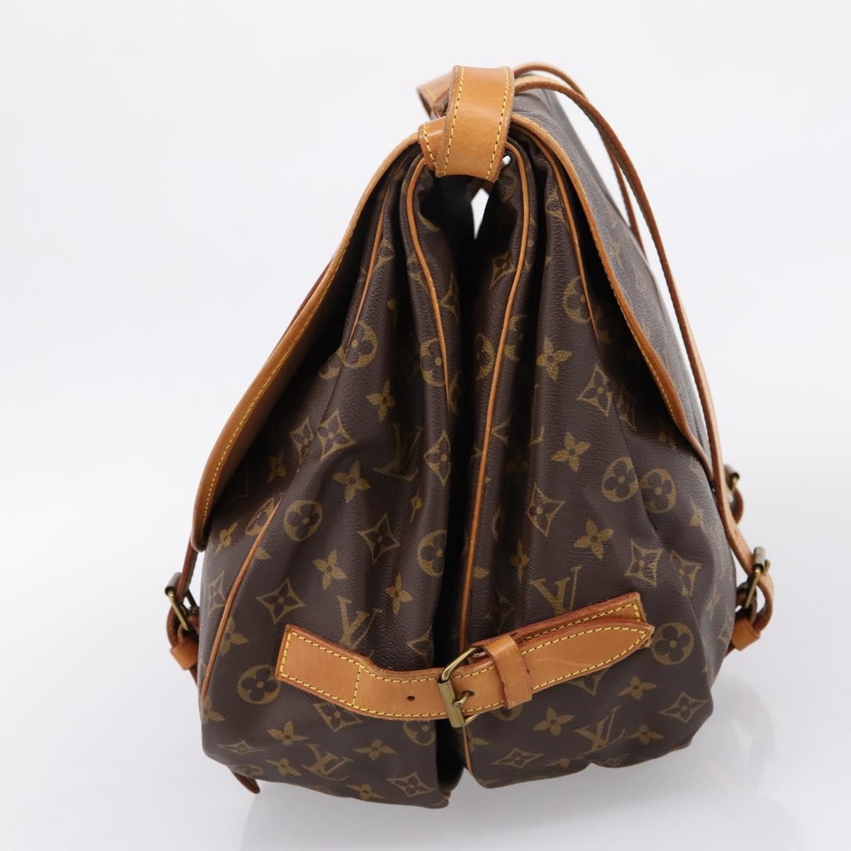 Louis Vuitton Saumur Monogram Canvas, Brown, Canvas, Shoulder Bag