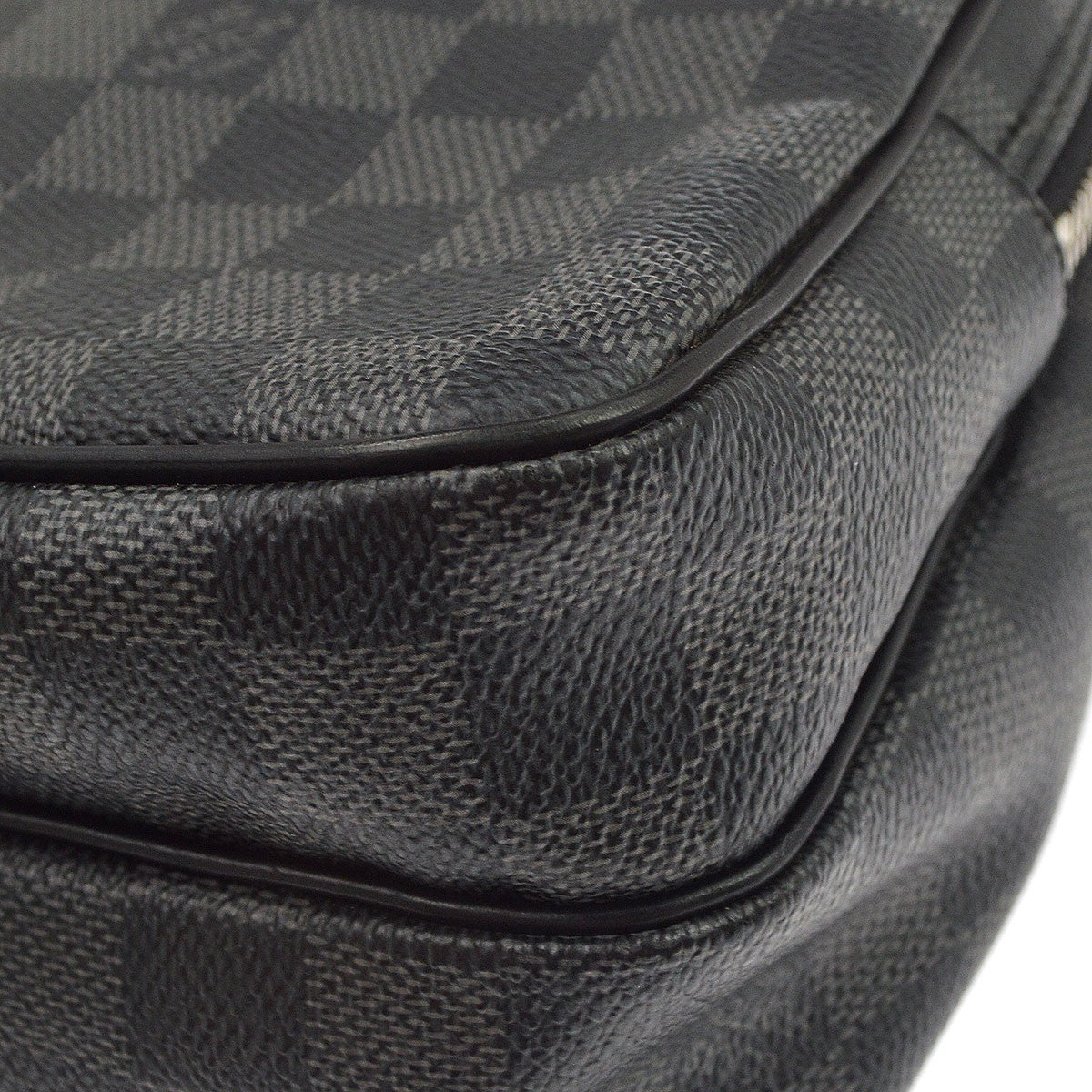 Louis Vuitton Rem Damier Graphite, Black, Canvas, Handbag