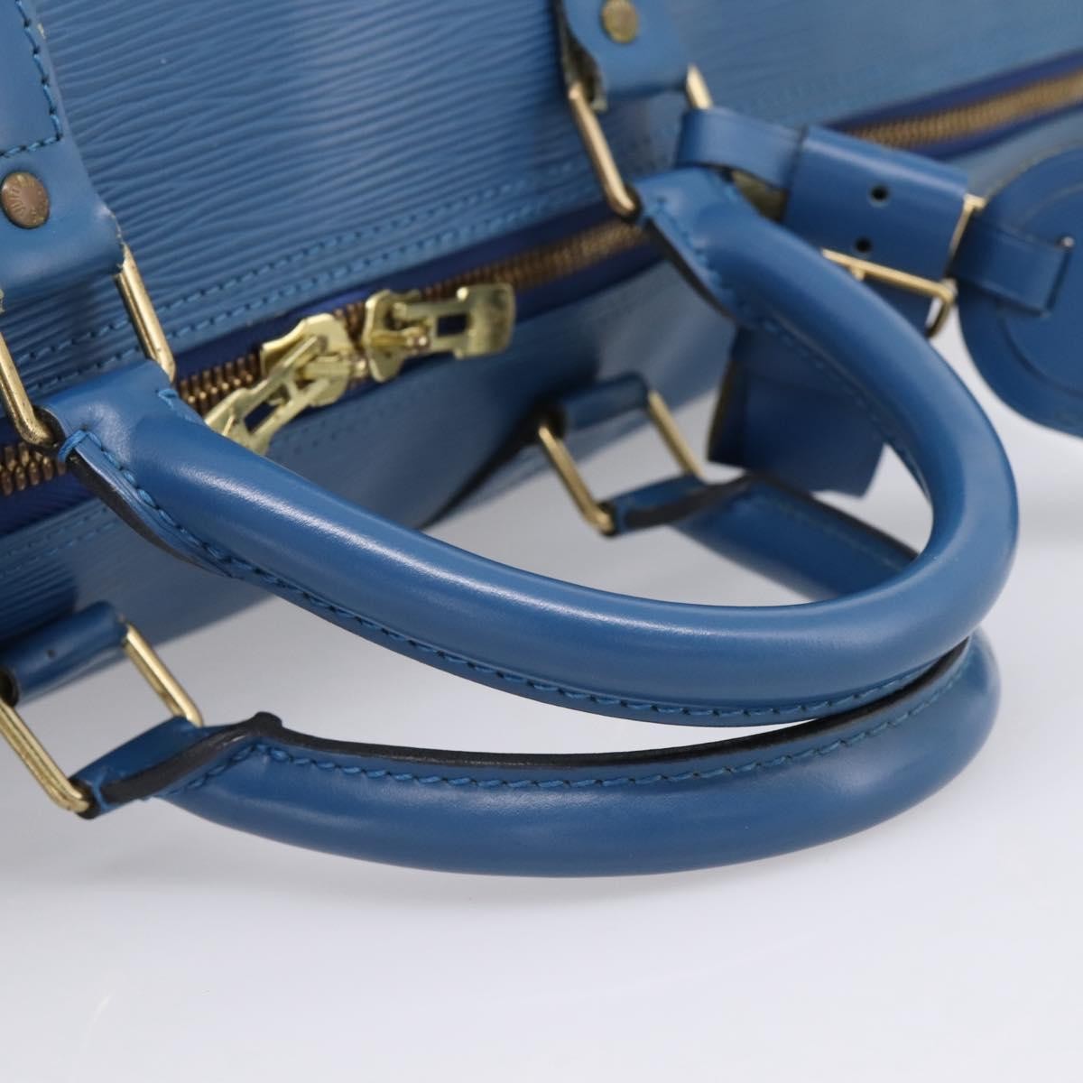 Louis Vuitton Keepall Epi Leather, Blue, Leather, Travel Bag