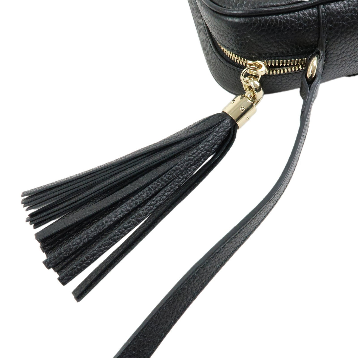 Gucci Soho Disco Leather, Black, Leather, Crossbody Bag