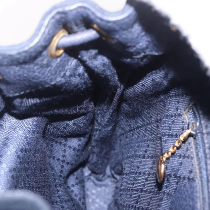 Gucci Vintage Bamboo Suede, Navy, Suede, Backpack