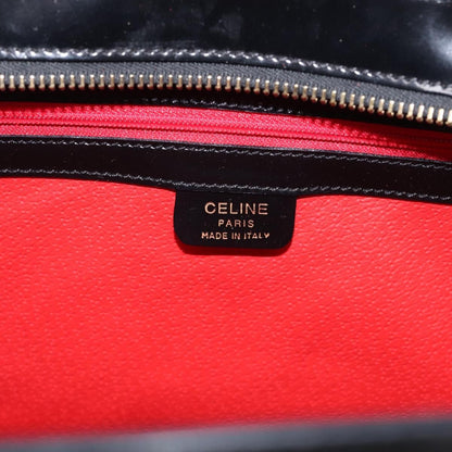 Celine Tote Leather, Black, Patent Leather, Tote Bag