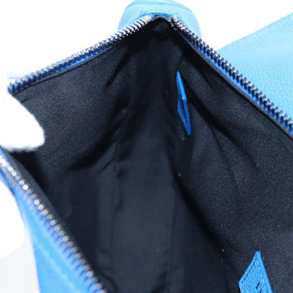 Christian Dior Saddle Leather, Blue, Leather, Crossbody Bag