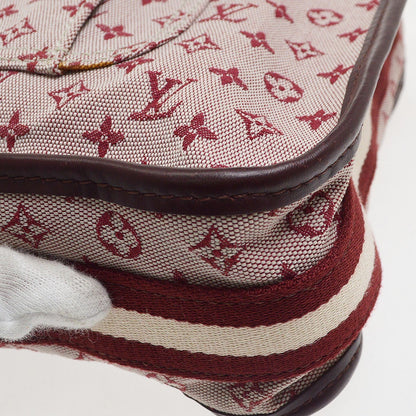 Louis Vuitton Mary Kate Messenger Mini Lin, Burgundy, Canvas, Shoulder Bag