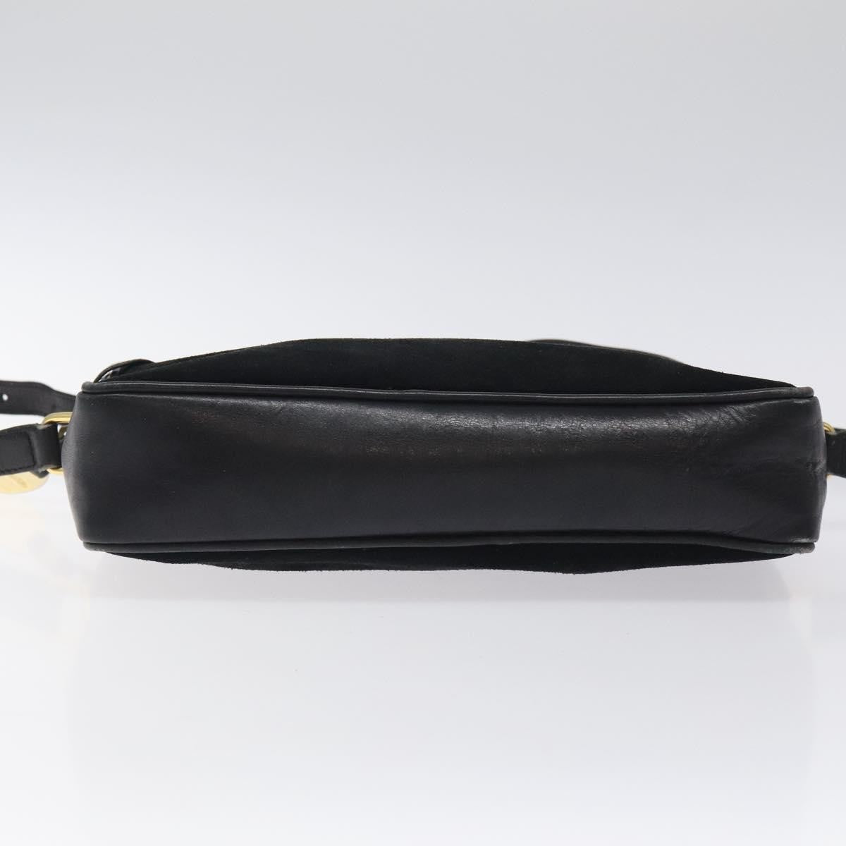 Gucci Sherry line shoulder Suede, Black, Suede, Handbag