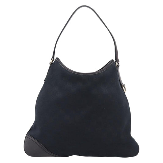 Gucci New Britt Hobo GG Canvas, Black, Canvas, Shoulder Bag