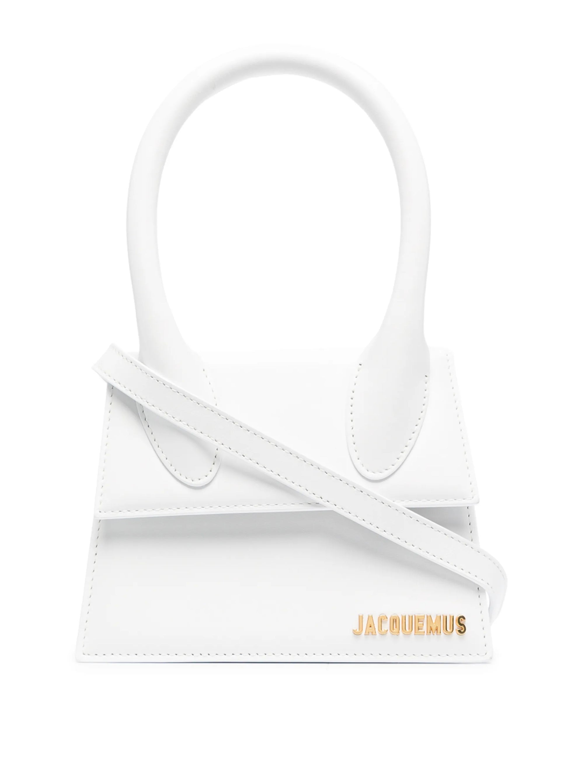 Jacquemus Le Chiquito Moyen Bag Leather, White, Leather, Handbag