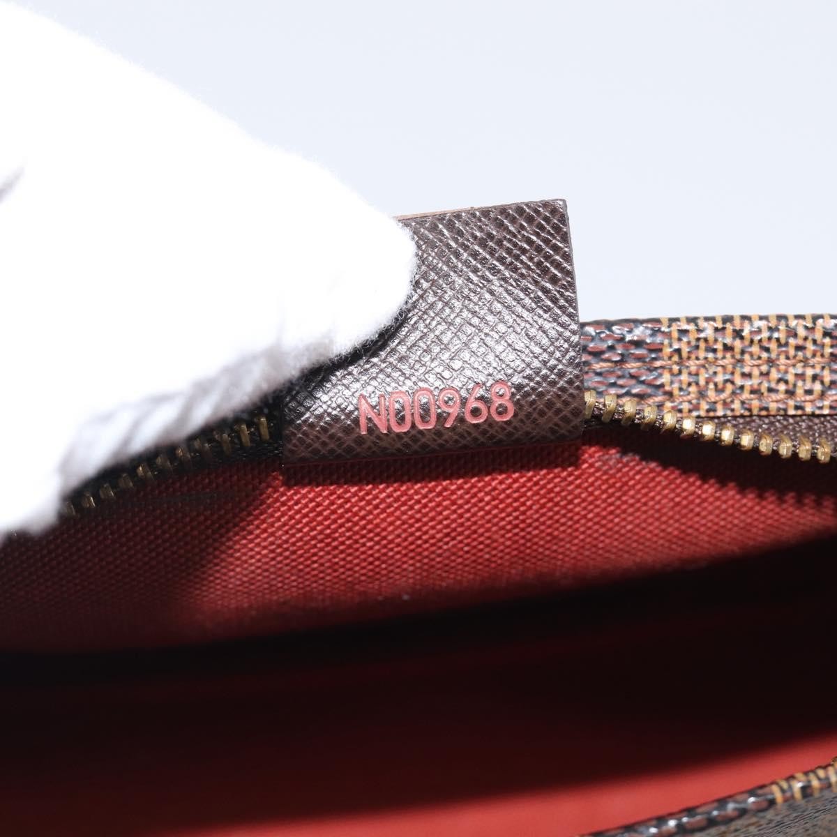 Louis Vuitton Trousse Make Up Damier, Brown, Canvas, Clutch