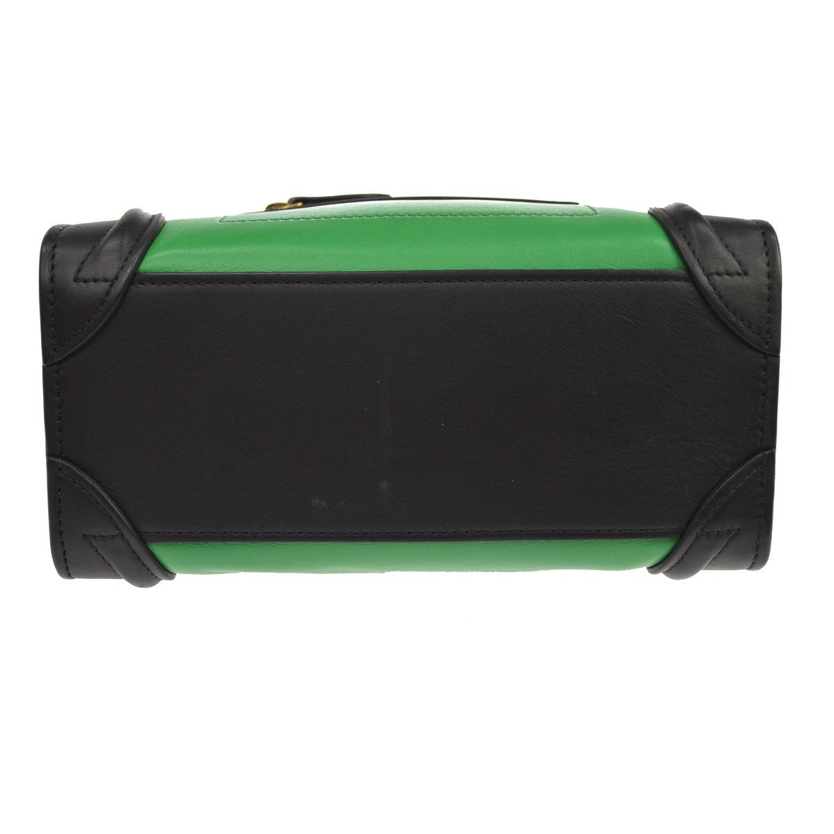 Celine Luggage Smooth Leather, Green, Leather, Handbag