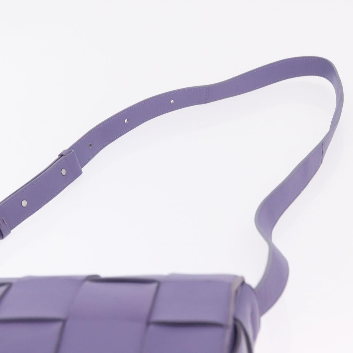 Bottega Veneta Cassette Maxi Intrecciato Leather, Purple, Leather, Crossbody Bag