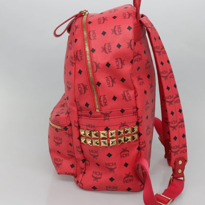MCM Stark Visetos, Pink, Canvas, backpack