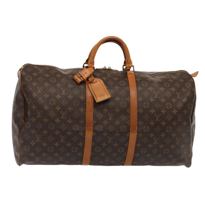 Louis Vuitton Keepall 60, Brown, Canvas, travel