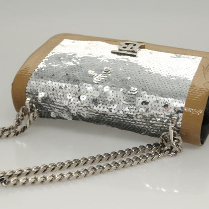 Burberry Lola, Silver, Leather, shoulder
