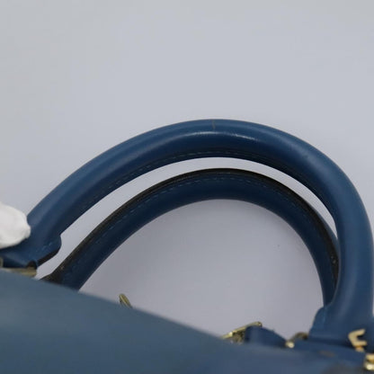 Louis Vuitton Keepall 55, Blue, Leather, travel