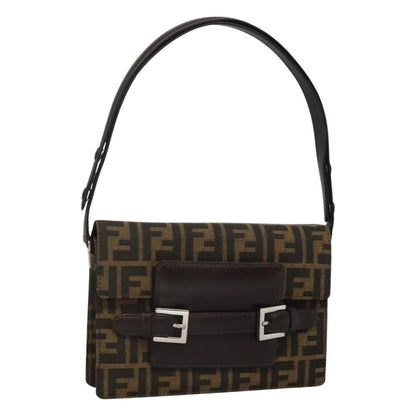 Fendi, Brown, Canvas, shoulder