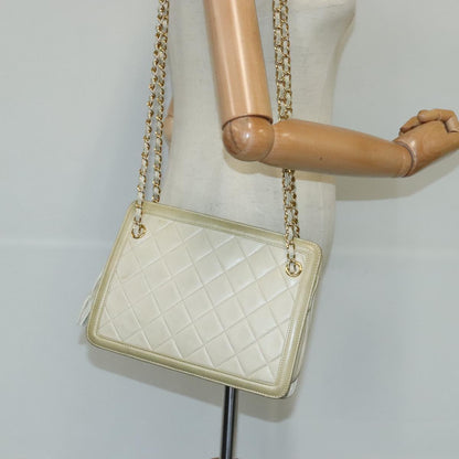 Chanel, Beige, Leather, shoulder