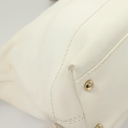 Chanel Logo CC, White, Leather, handbag