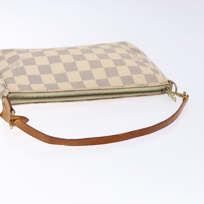 Louis Vuitton Pochette Accessoire, White, Canvas, clutch