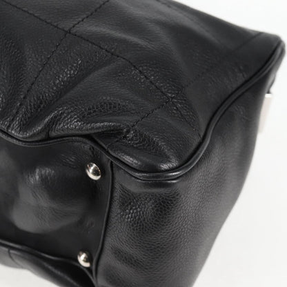Chanel Chocolate bar, Black, Leather, handbag