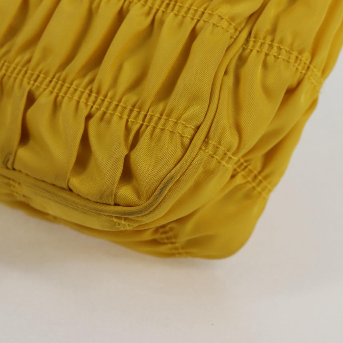 Prada Re-Nylon, Yellow, NYLON, clutch