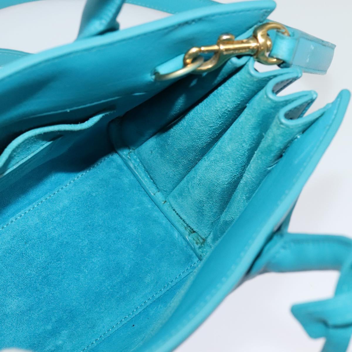 Yves Saint Laurent, Blue, Leather, handbag